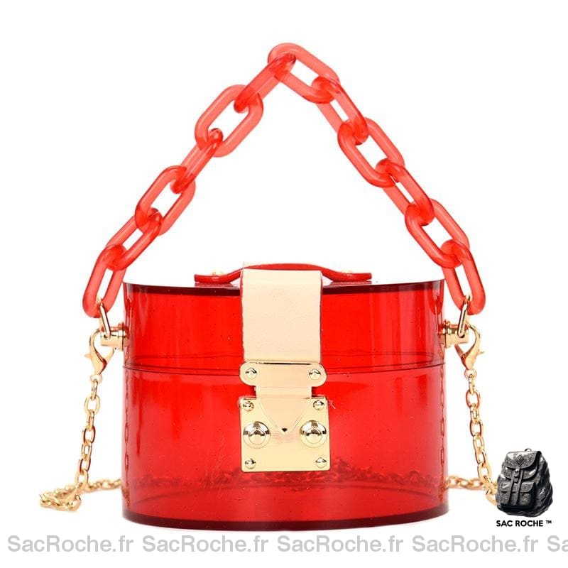 Sac Seau Femme Élégant Rouge / 12 X 9Cm À Main