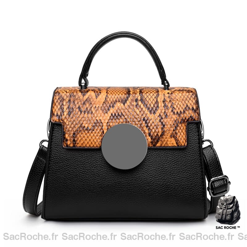 Sac Serpent Cuir Mini Marron Petit Sac À Main