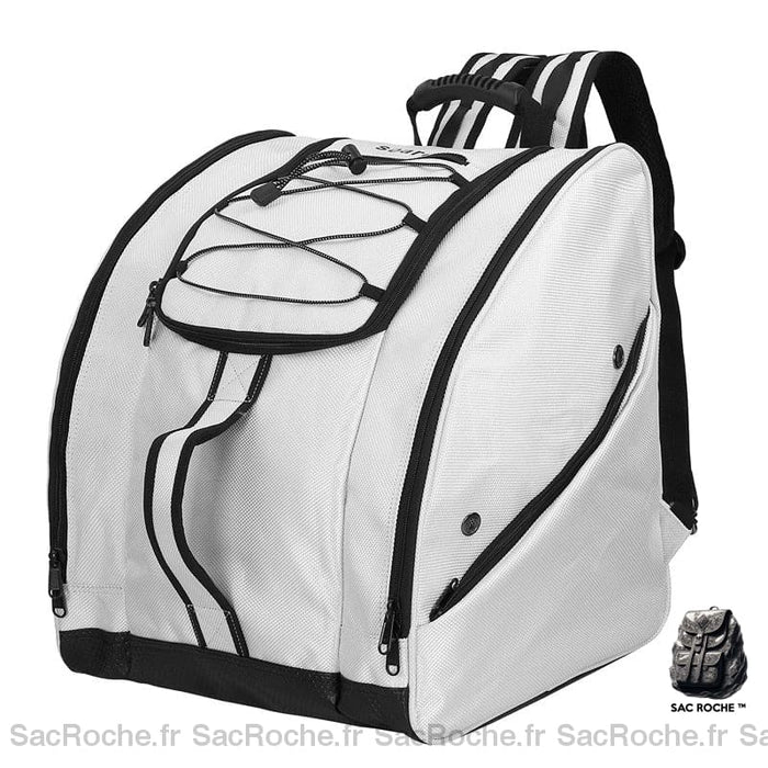 Sac de Ski étanche de grande capacité gris avec un fond blanc