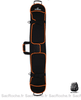 Sac de Snowboard de 155cm noir et orange avec un fond blanc