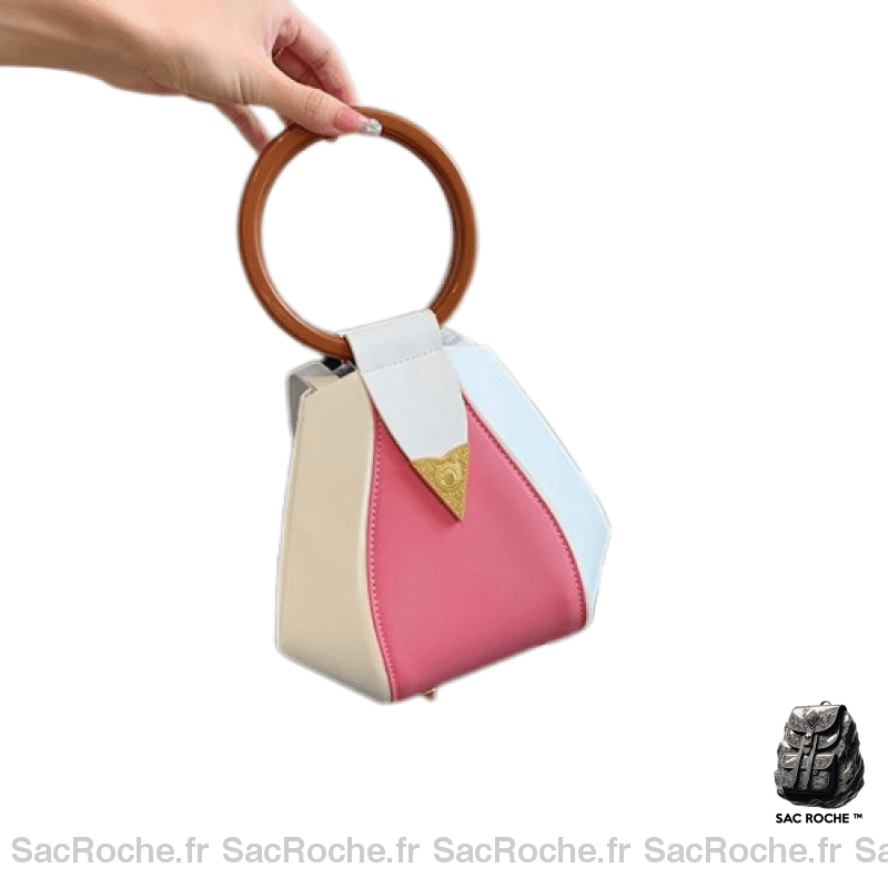 Sac Soirée Femme Rose / 13X12X22Cm À Main