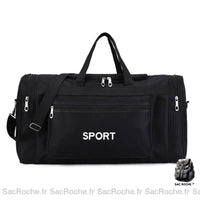 Sac Sport Bandoulière Noir Noir À Dos