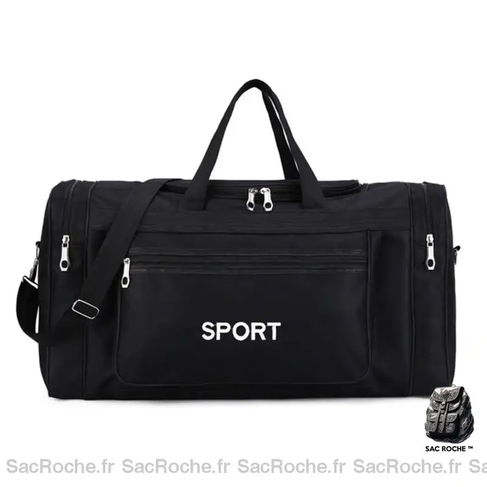 Sac Sport Bandoulière Noir Noir À Dos