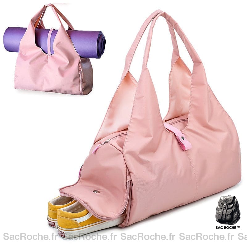 Sac Sport Femme Nylon Rose À Dos