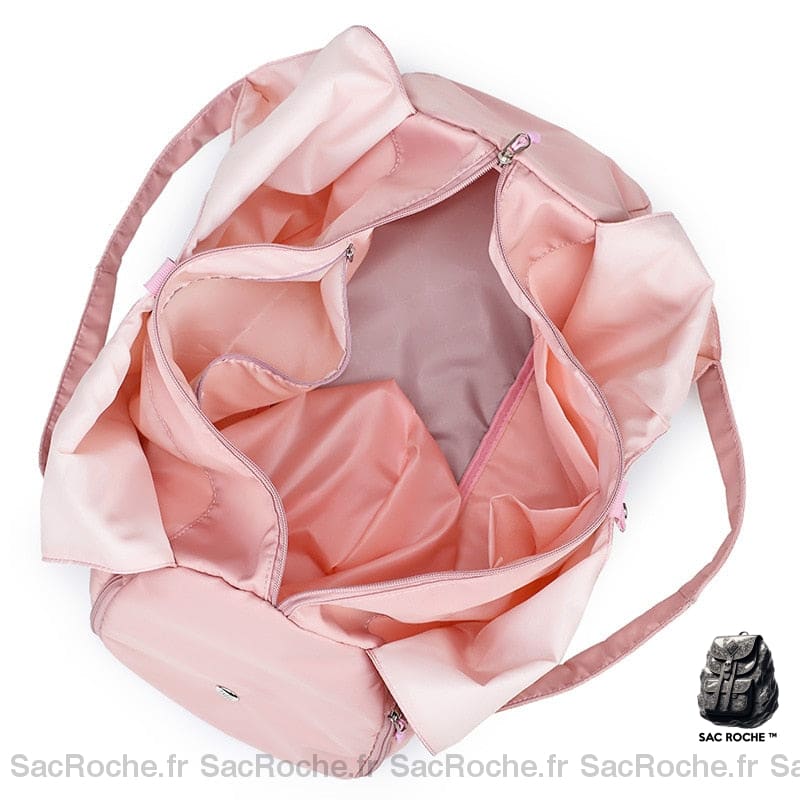 Sac Sport Femme Nylon Rose À Dos