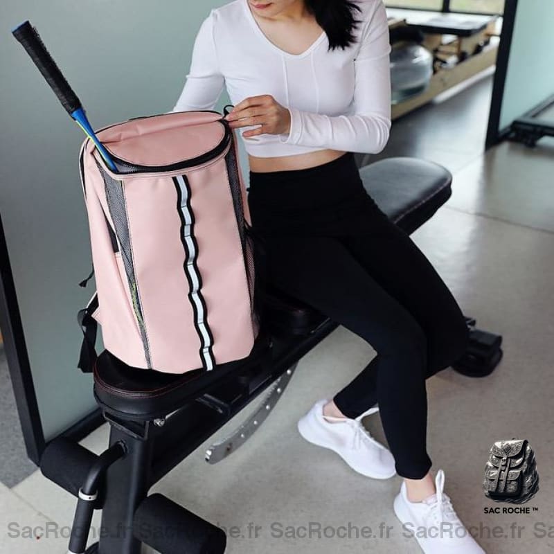 Sac Sport Yoga Tennis Imperméable Rose À Dos