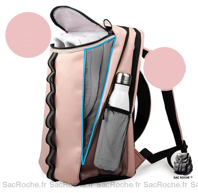 Sac Sport Yoga Tennis Imperméable Rose À Dos