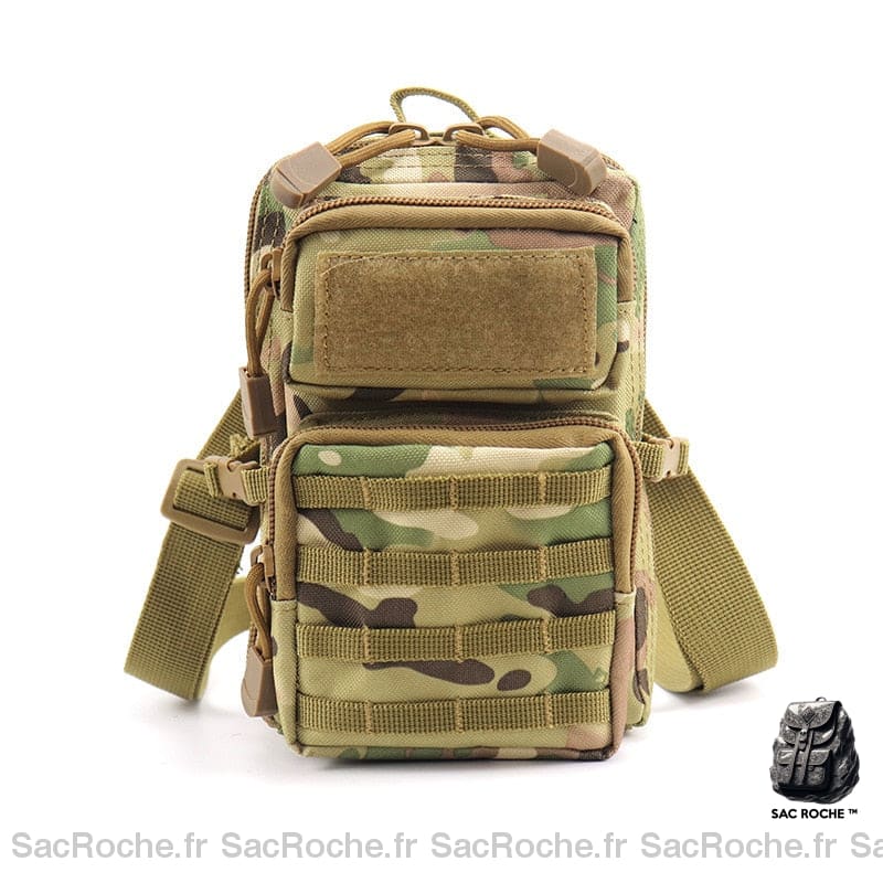 Sac à main tactique avec ceinture de hanche vert armée à la mode