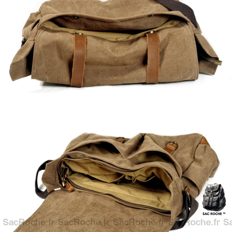 Sac Toile Bandoulière Homme À Dos