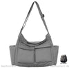 Sac Toile Besace Femme Gris / 35 X15 X 40Cm