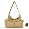 Sac Toile Besace Femme Kaki / 35 X15 X 40Cm