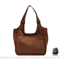 Sac Toile Cuir Femme Décontracté - modèle Marron / 30x13x28cm - Sac Roche ™
