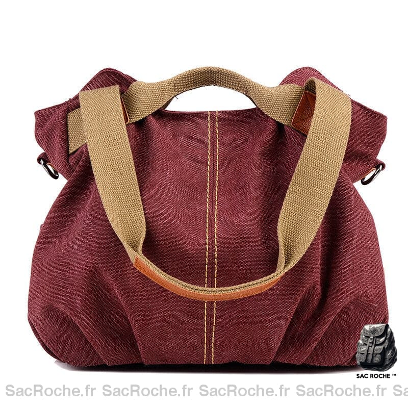 Sac Toile Femme Élégant Violet / 35 X 22 28Cm À Main
