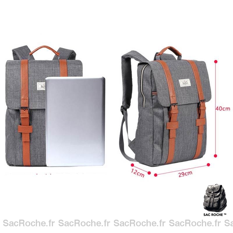 Sac Toile Vintage Maxi À Dos Femme