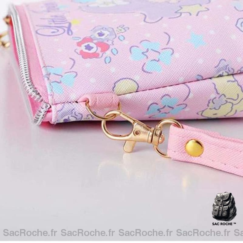 Sac Toilette Pu Motif Dessin Besace Femme