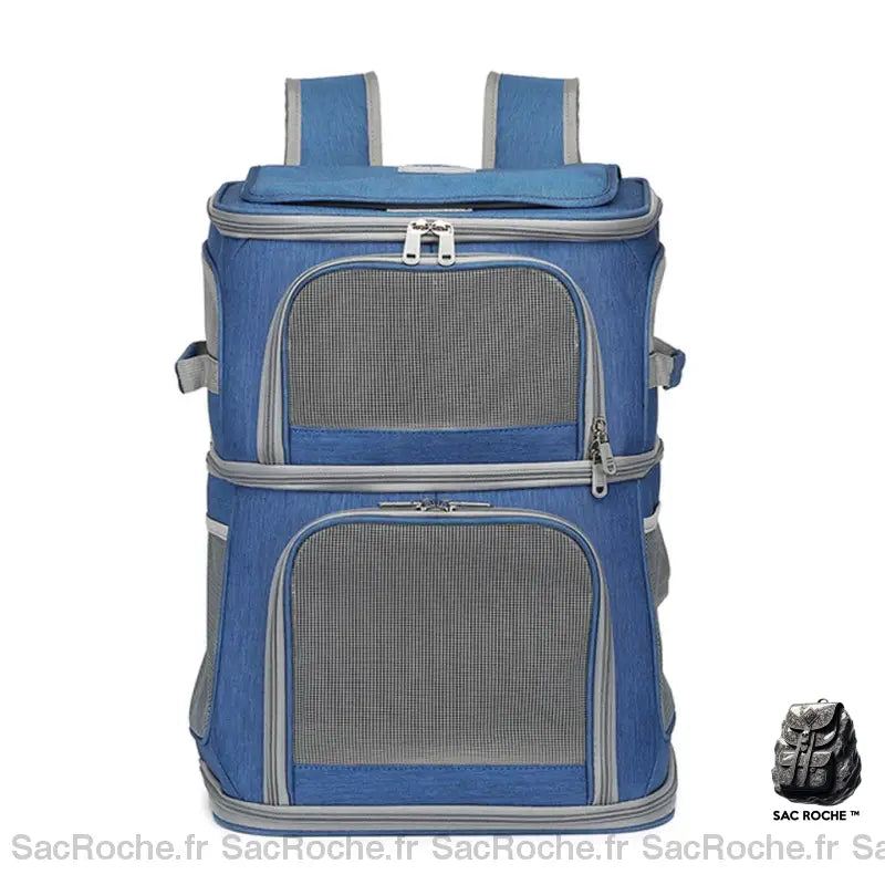 Sac Transport Double Chat Bleu Sac À Dos