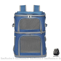 Sac transport double chat - modèle Bleu - Sac Roche ™