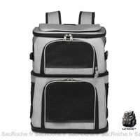 Sac Transport Double Chat Gris Sac À Dos
