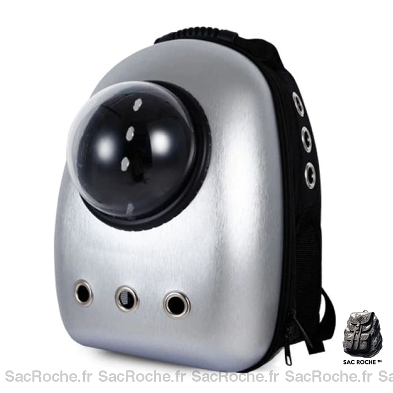 Sac design pour le transport de petits animaux - Argent - Chien Chat