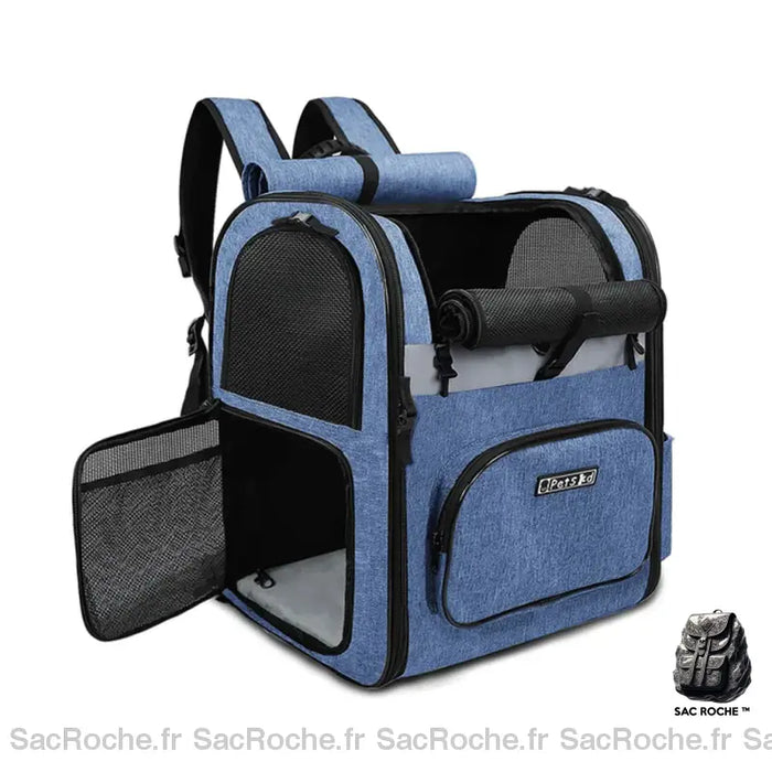 Sac Transport Pour Chat Confortable Bleu Sac À Dos