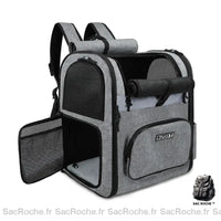 Sac transport pour chat confortable - modèle Gris - Sac Roche ™