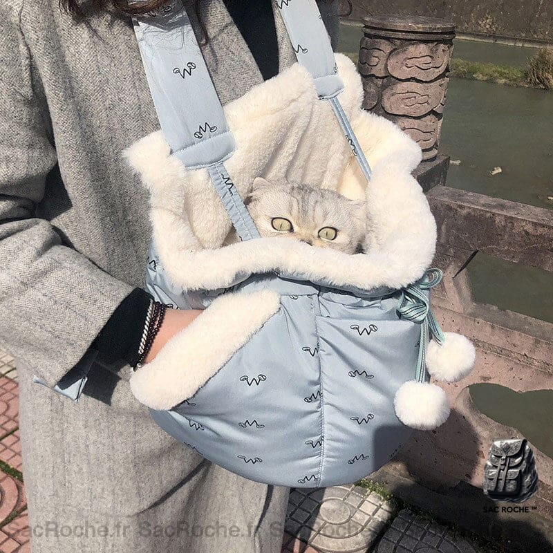 Sac Transport Semi-Fermé Pour Chiot Et Chat À Dos Homme