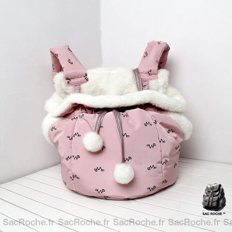 Sac à dos de transport semi-fermé pour chiot et chat - Rose, M - Chien Chat