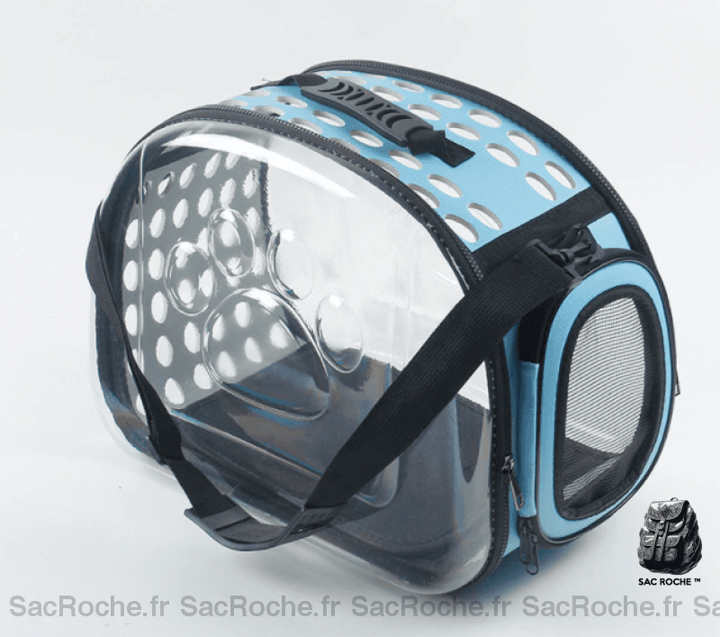 Sac de transport transparent pour chien et chat - Bleu, L - Chat Chien