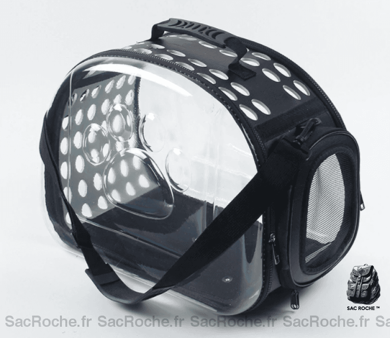 Sac de transport transparent pour chien et chat - Noir, L - Chien Chat