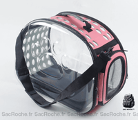 Sac transport transparent chien chat - modèle Rose / L - Sac Roche ™