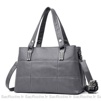 Sac Trapèze Femme Multi-Compartiments - Anses Larges - modèle Gris - Sac Roche ™