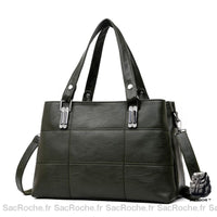 Sac Trapèze Femme Multi-Compartiments - Anses Larges - modèle Vert - Sac Roche ™