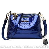 Sac Vernis Bandoulière - modèle Bleu - Sac Roche ™