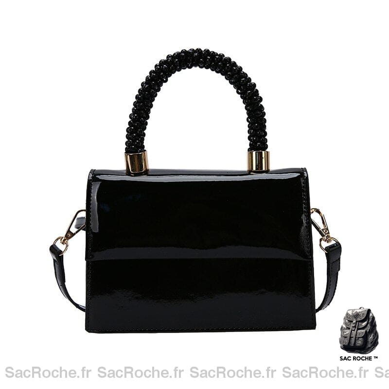 Sac Vernis Femme Noir / 18X13X5Cm À Main