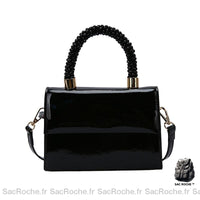 Sac Vernis Femme Noir - modèle Noir / 18x13x5cm - Sac Roche ™