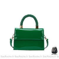Sac Vernis Femme Noir - modèle Vert / 18x13x5cm - Sac Roche ™