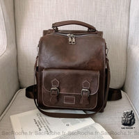 Sac vintage en similicuir - modèle Marron - Sac Roche ™