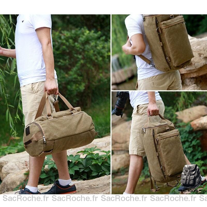 Sac Vintage Grande Capacité À Dos Militaire