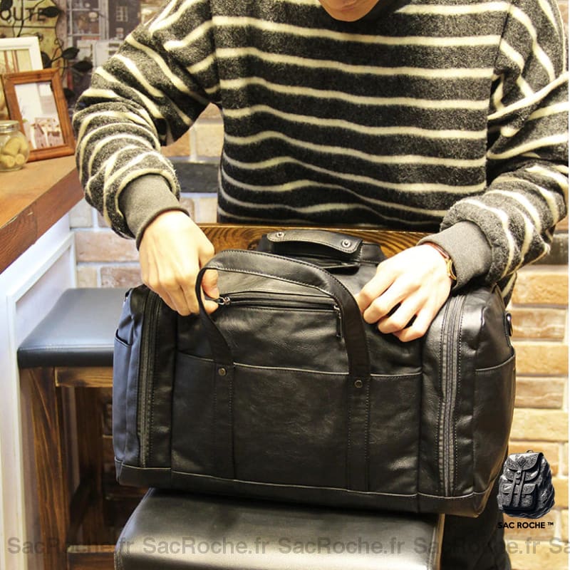 Sac Voyage Cuir Synthétique Microfibre À Dos Sport