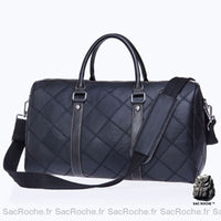 Sac Voyage Cuir Véritable - Luxe Patchwork - modèle Noir - Sac Roche ™