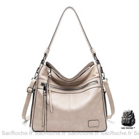 Sac Voyage Femme Besace - modèle Beige / 31 x 29 x 13cm - Sac Roche ™