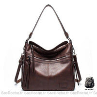 Sac Voyage Femme Besace - modèle Café / 31 x 29 x 13cm - Sac Roche ™