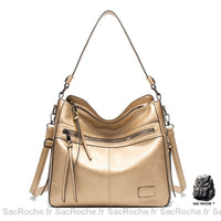 Sac Voyage Femme Besace - modèle Doré / 31 x 29 x 13cm - Sac Roche ™
