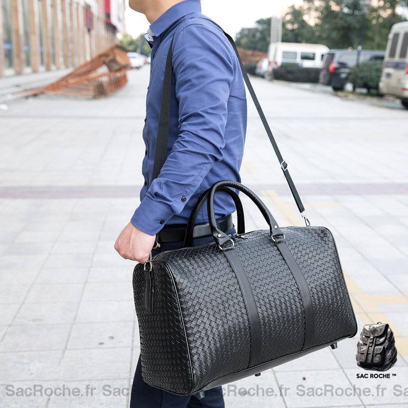 Sac Voyage Homme Élégant Cuir Synthétique À Dos Sport