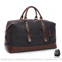 Sac voyage homme toile - modèle Noir - Sac Roche ™