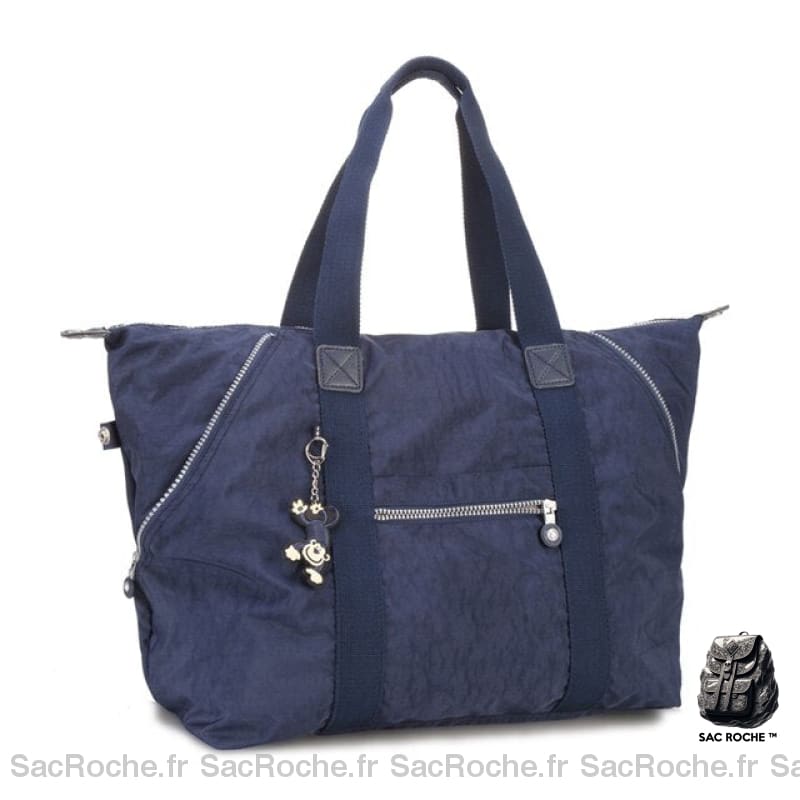 Sac Voyage Main Femme Bleu Marine / 60X17X37Cm À