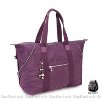 Sac Voyage Main Femme - modèle Violet foncé / 60x17x37cm - Sac Roche ™