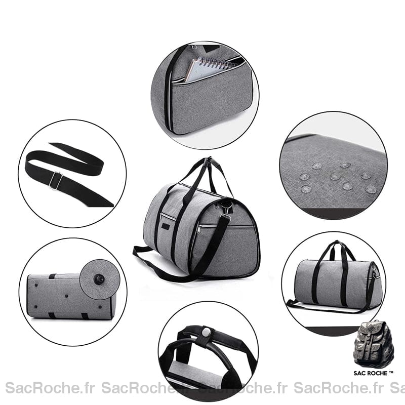 Sac Voyage Polochon 2 En 1 À Dos Sport