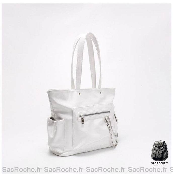 Sac Weekend En Cuir Femme Blanc À Main