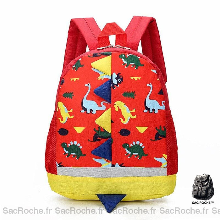 Sac à dos enfant avec imprimé dinosaure - Rouge - Sac à dos scolaire Sac à dos